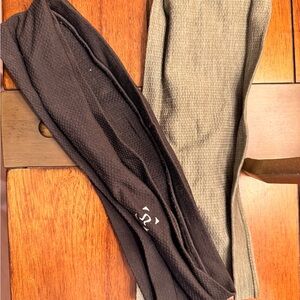 Lululemon Green and Gray Sweat Headbands